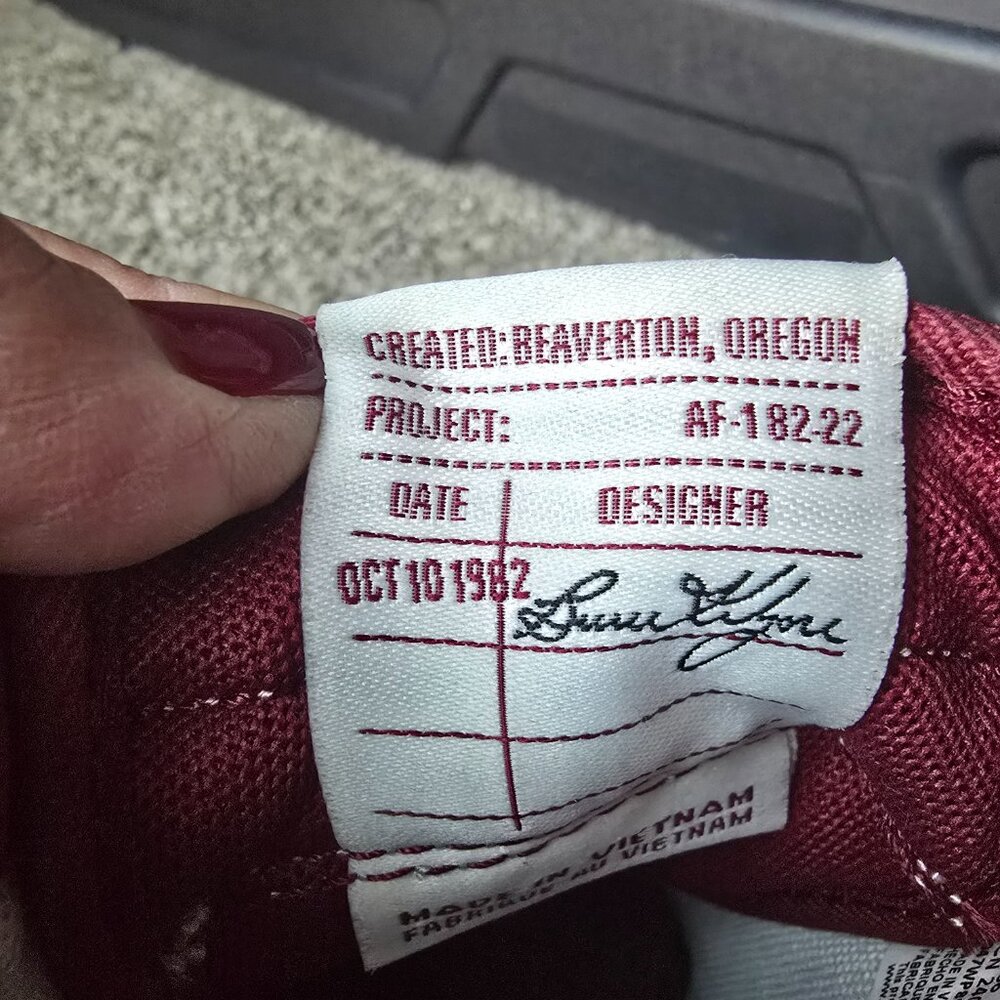 *RARE* EUC Nike Air Force 1 Low '07 SE 40th Anniversary Edition Sail Team Red - Picture 7 of 12